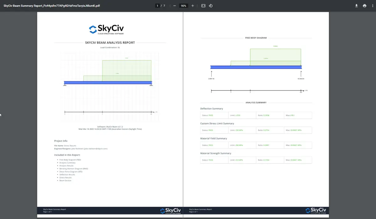 skyciv devcreate reports